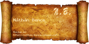 Náthán Bence névjegykártya