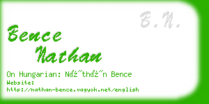 bence nathan business card